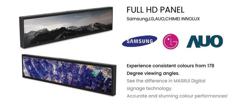 stretch bar lcd advertising digital signage5