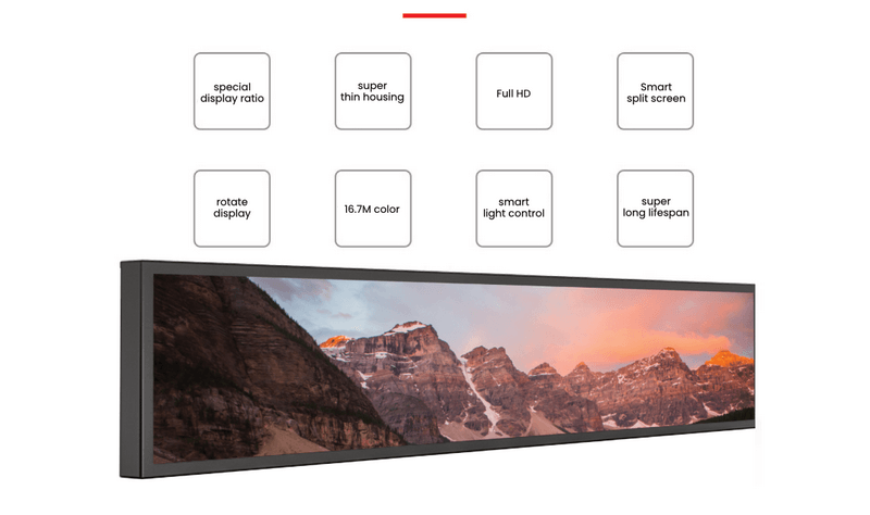 stretch bar lcd advertising digital signage6