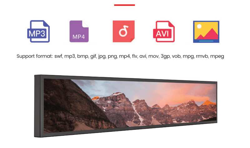 stretch bar lcd advertising digital signage7